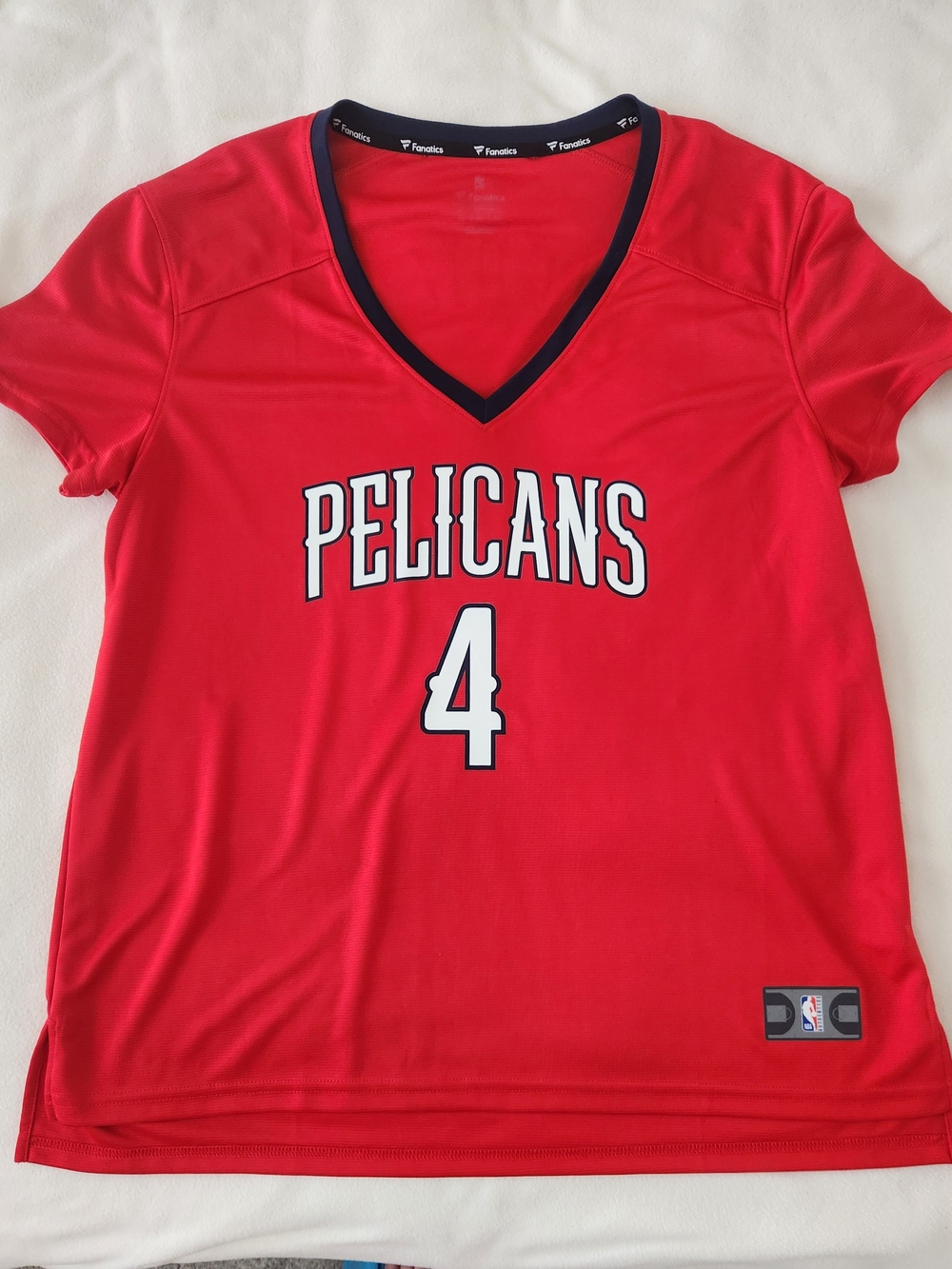 NBA New Orleans Pelicans JJ Redick Womens V Neck Jersey Fanatics Sz XL Preowned